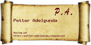 Petter Adelgunda névjegykártya
